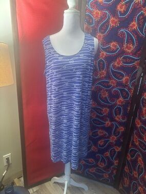 Sleeveless Blue Wave nautical dress